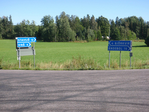 Roads that we traveled. We're still heading for Stavsj&ouml;.